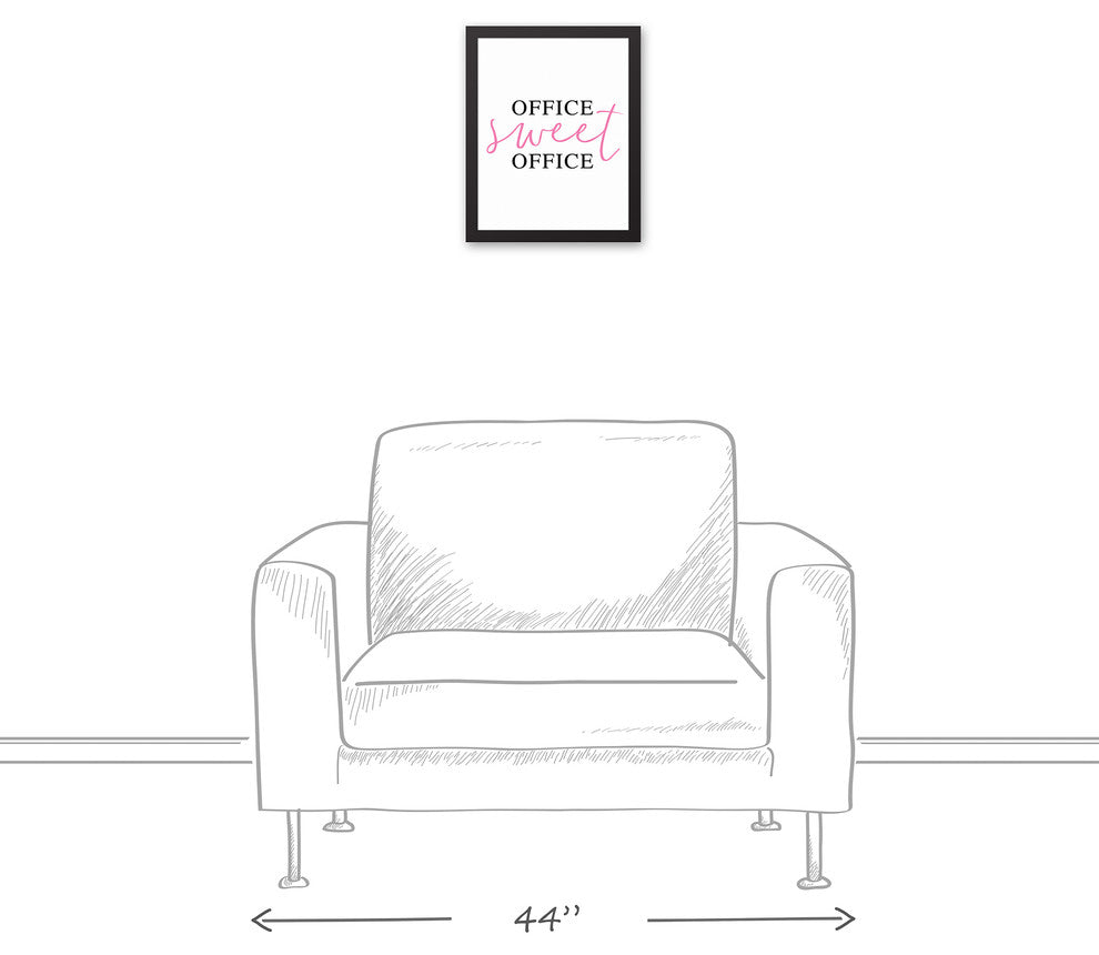 Office Sweet Office 11x14 Black Framed Canvas