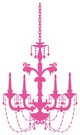 Chic Chandelier Wall Decal, 22"H, Black