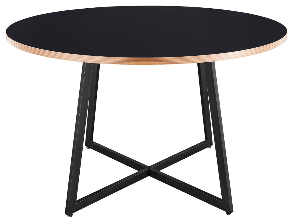 Courtdale 47" Round Dining Table, Black
