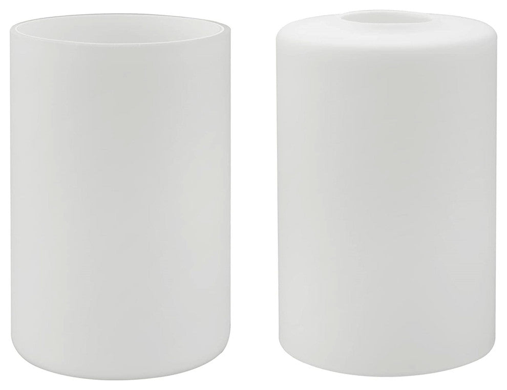 23609-02 Replacement Clear&White Opal Cyinder Glass Shade,2 Pack.