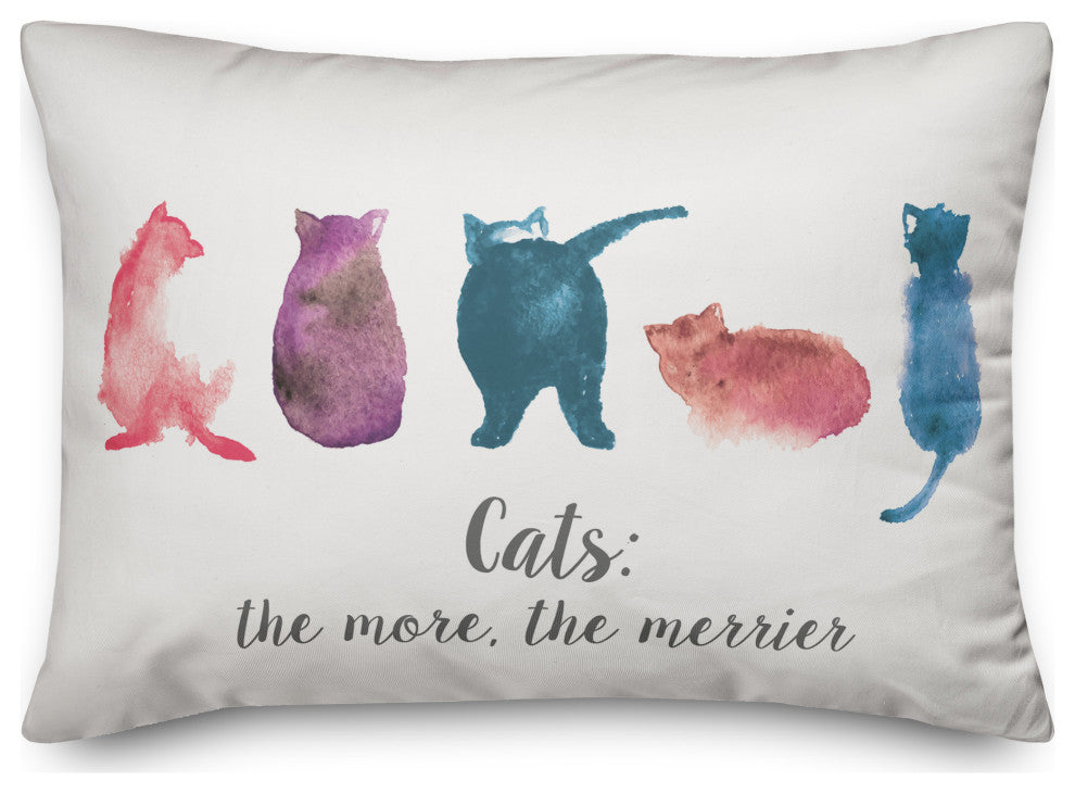 Cats The More The Merrier 14x20 Spun Poly Pillow