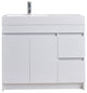 Eviva Beach 39" White Modern Bathroom Vanity Set Integrated White Acrylic Sink