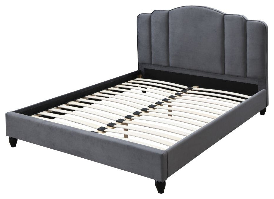 Acme Giada Queen Bed Charcoal Fabric