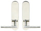 Copenhagen Lever, Tubular Passage, Polished Stainless Steel, 2-3/8" Backset