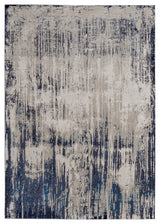 Weave & Wander Armada Contrasting Beige/Blue Rug, 10'x13'2"