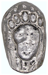 Single Bear Track Left Facing Cabinet Knob, Nickel