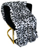 Plutus Gray Silver Jaguar Faux Fur Throw Blanket, 80"L x 110"W Full