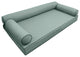 Style6 Queen Contrast Pipe Outdoor Mattress Bolster SlipCover COMPLETE SET AD002