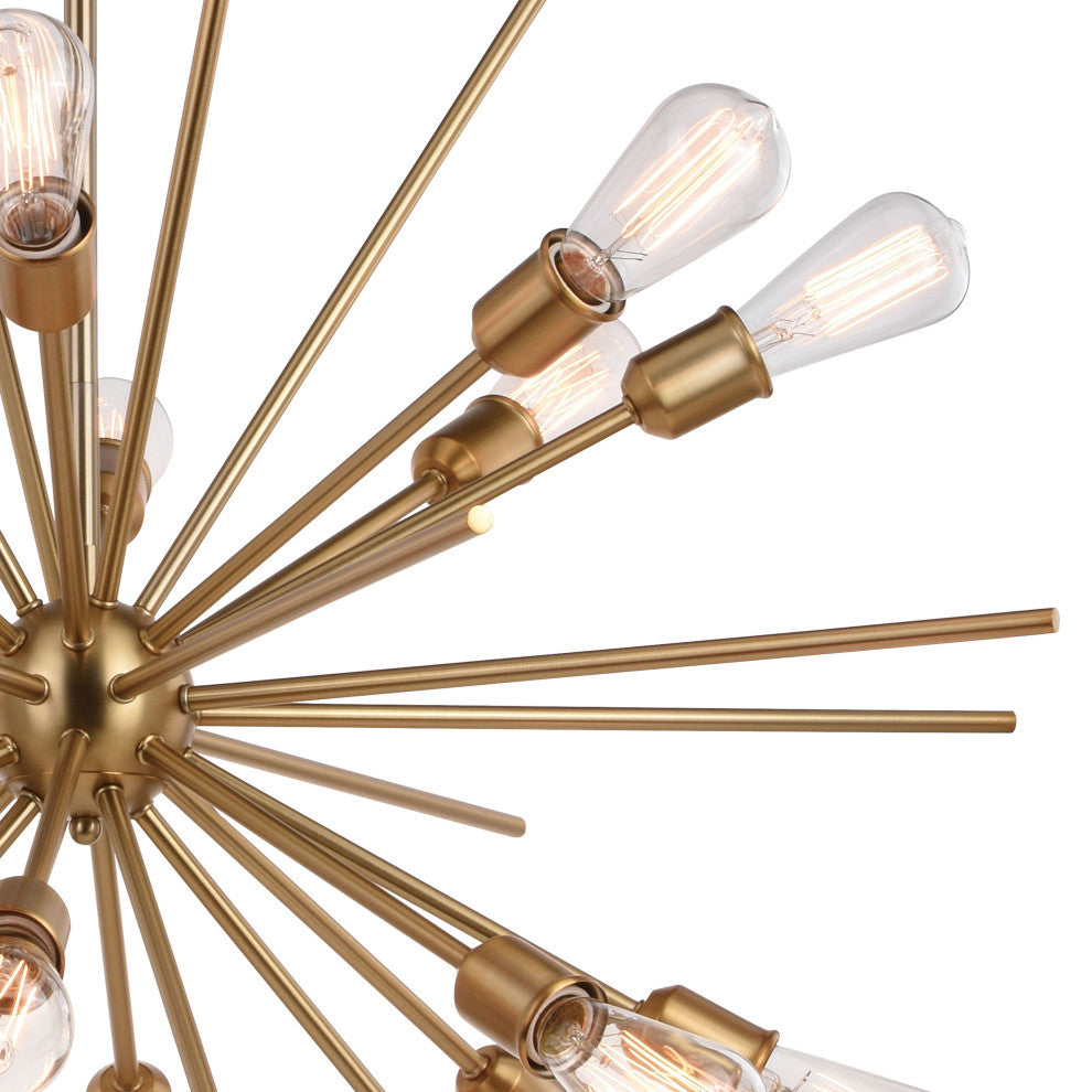 Estelle 36" 16 Light Pendant Natural Brass