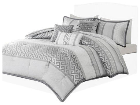 Madison Park Jacquard 7-Piece Comforter Set, Queen