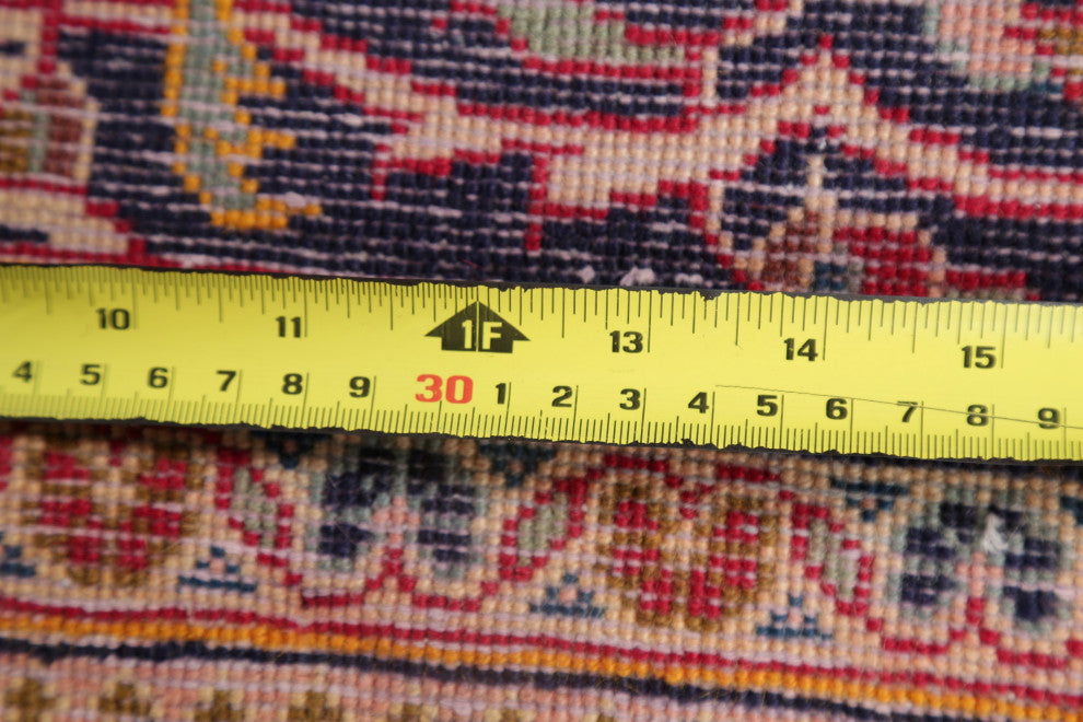 Consigned, Traditional Kashan Oriental Hand-Knotted Persian Area Rug, Red, 7x10