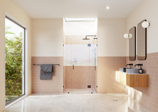 46"Wx78"H Frameless 3 Panel Inline Shower Door, Oil Rubbed Bronze