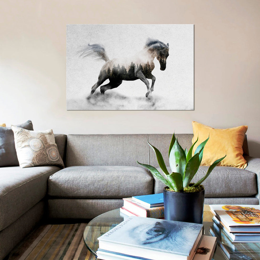 "Hest I" by Andreas Lie, Canvas Print, 40"x26"