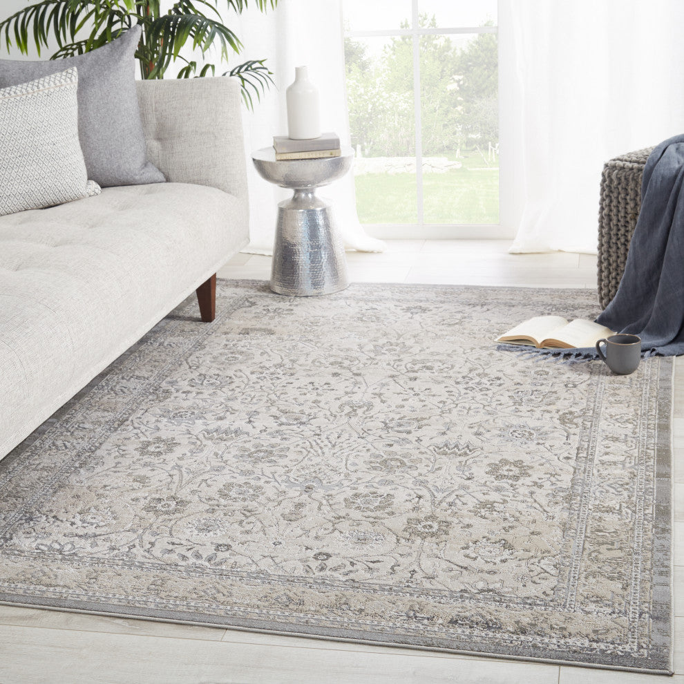 Vibe by Jaipur Living Odel Oriental Gray/ White Area Rug 11'8"X15'