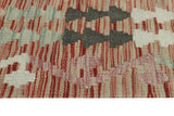 Sun Faded Flatweave Ronna Red/Ivory Runner, 2'9x9'7