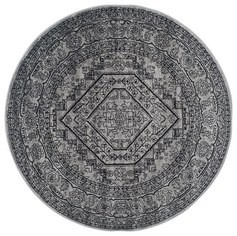 Safavieh Adirondack Adr108A Rug, Silver/Black, 6'0" X 9'0"