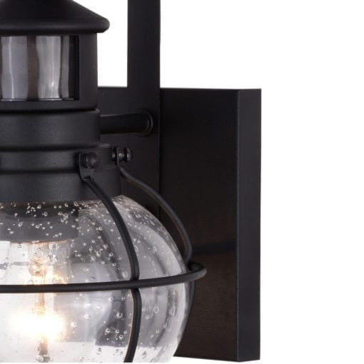 Chatham Dualux 6.75-in. Outdoor Motion Sensor Wall Light Textured Black