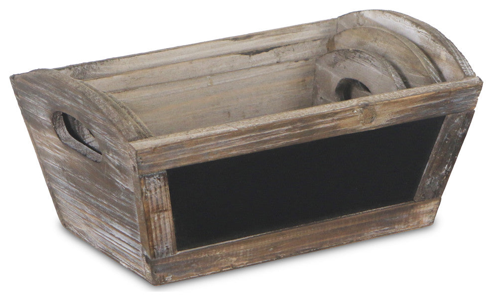 Chalkboard Ledge Planters, Set of 3