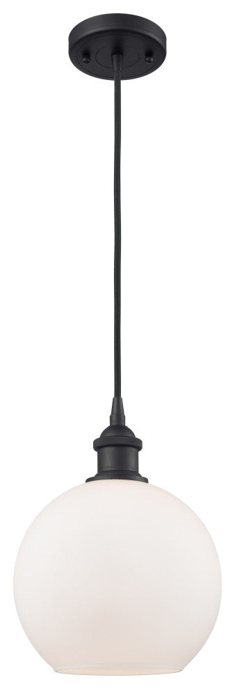 Innovations Lighting 516-1P-BK-G121-8-LED Athens 1 Light 8" Mini Pendant