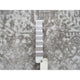 Gray Broken Persian Design Hand Knotted Wool and Silk Square Rug, 10'0"x10'0"