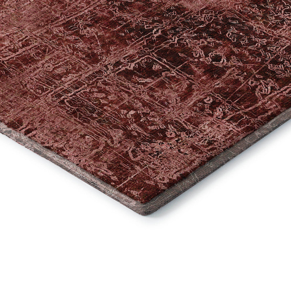 Premium Machine Washable Mayfield AMF559 Merlot 5' x 7'6" Rug