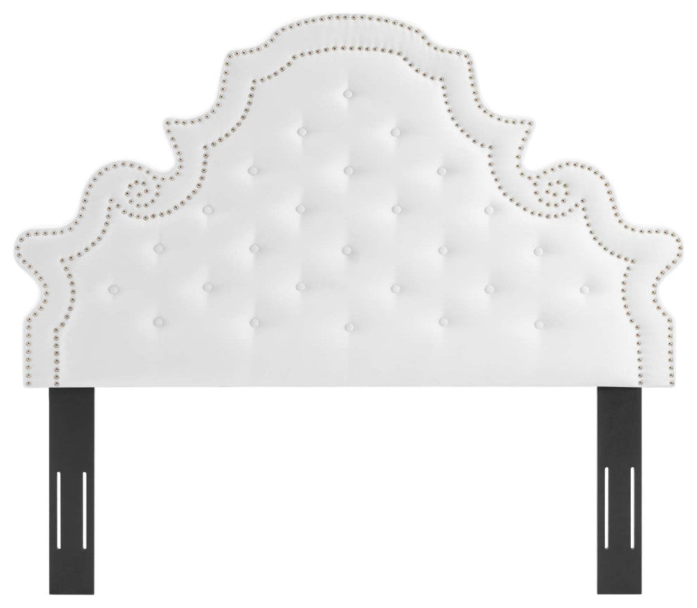 Diana Tufted Performance Velvet Twin Headboard White