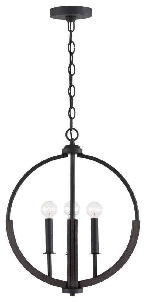 Capital Lighting 347642 Clive 4 Light 16"W Multi Light Pendant - Carbon Grey /