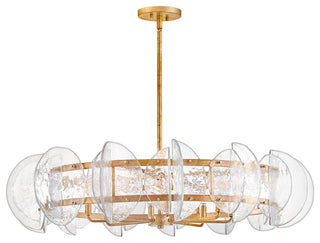 Fredrick Ramond Seraphina Large Drum Chandelier, Distressed Brass
