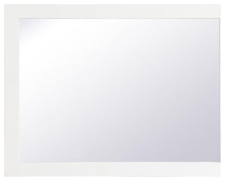 Elegant Decor Aqua 32" x 24" Wood Frame Bathroom Mirror in White
