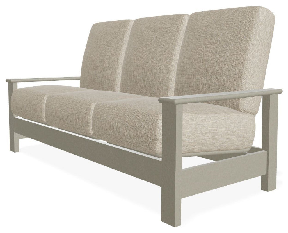 Leeward Deep Seat 3-Seat Outdoor Sofa, Grasscloth Dune/Storm
