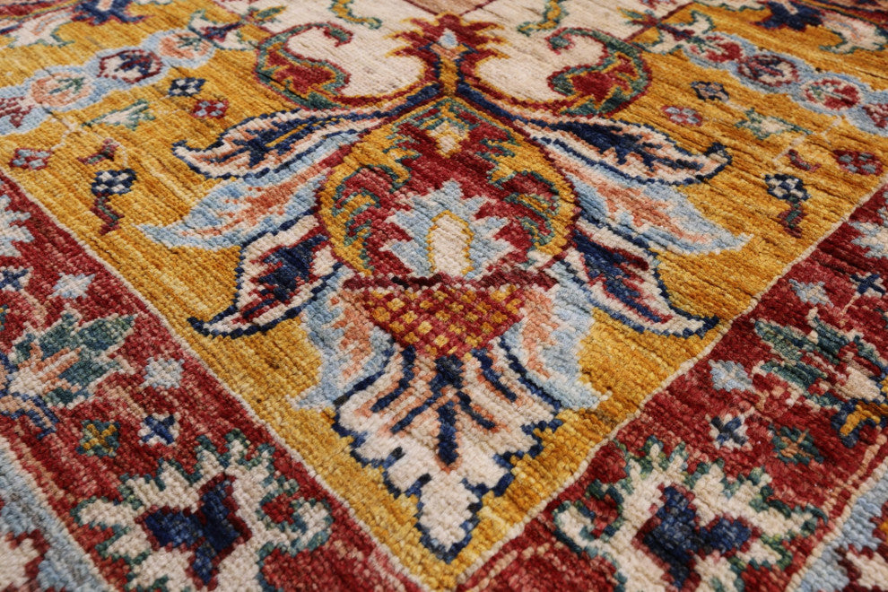 Hand-Knotted Super Kazak Wool Rug 6' 10" X 10' 1" Q7526