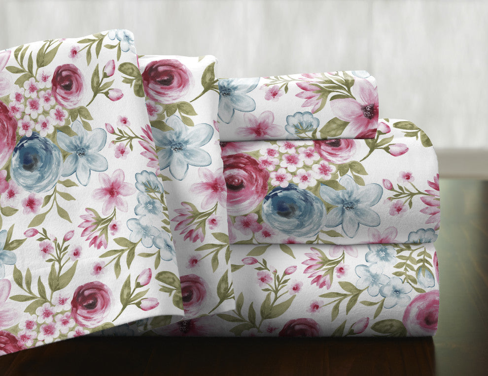 Pointehaven 175 GSM Cotton Flannel Sheet Set, Sylvan, Twin Xl