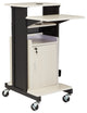 Oklahoma Sound PRC Series Metal Premium Plus Presentation Cart in Ivory/Black