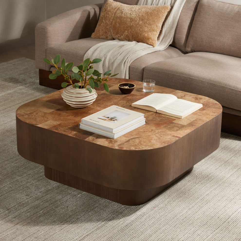 Blanco Coffee Table-Warm Umber Burl