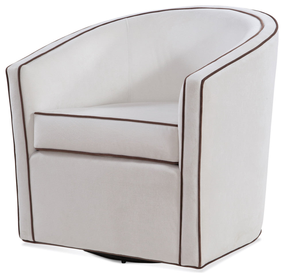 Keely Swivel Chair, Cream