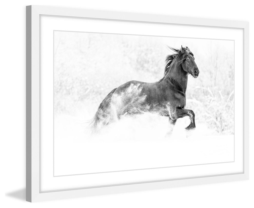 Marmont Hill, "Horse Excitement" Framed Painting Print
