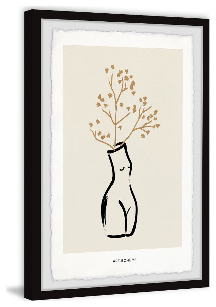 "Body Figure Vase" Framed Painting Print, 8x12
