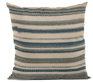 Plutus Blue Lanes Stripe Luxury Throw Pillow, 20"x30"