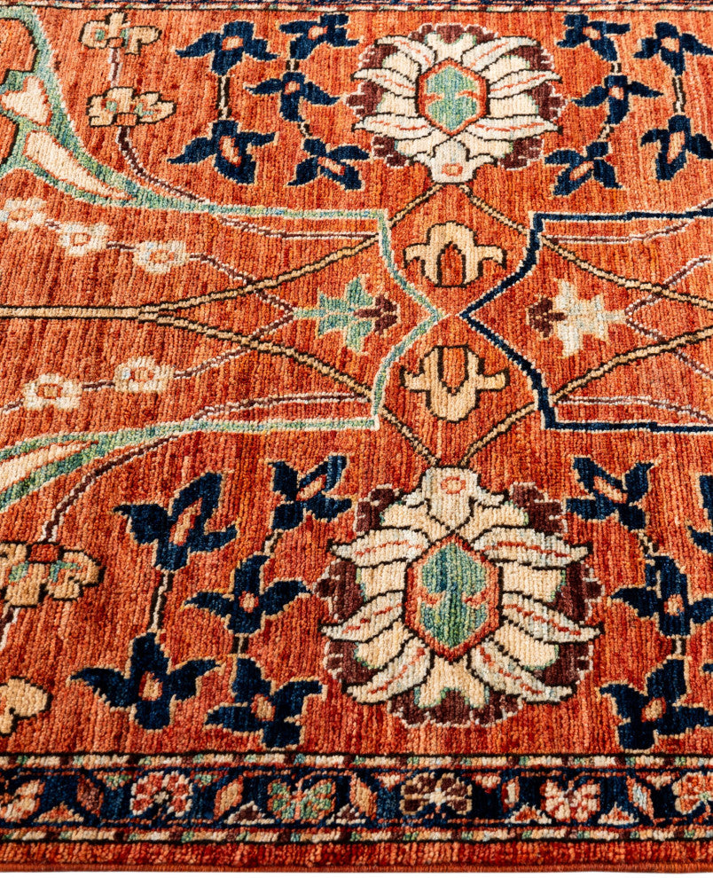 Serapi One-of-a-Kind Hand-Knotted Area Rug Red, 3'1" x 4'11"