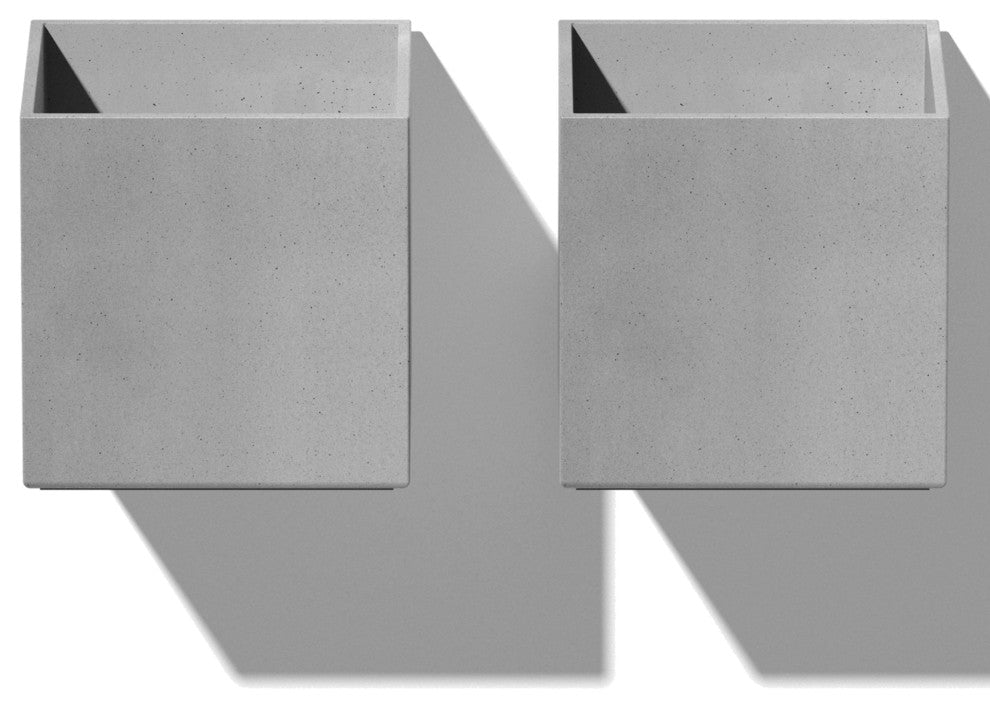 Veadek Geo Series Hanging 5" Planter, Grey, 5", 2 Pack