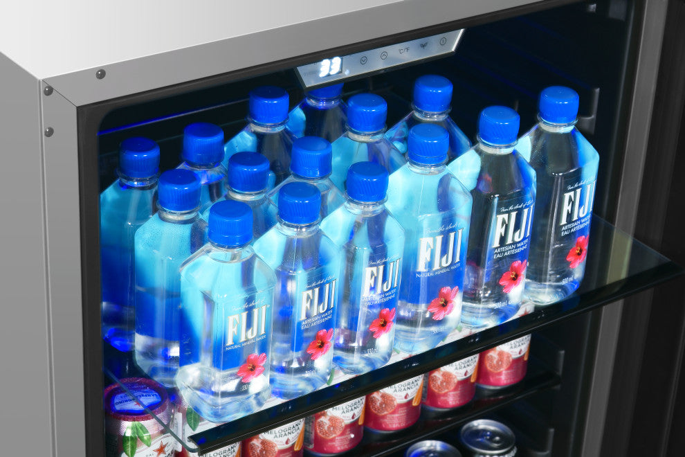 Titan 24" 5.6 Cu Ft 140 Cans Built-In Outdoor Beverage Cooler Refrigerator