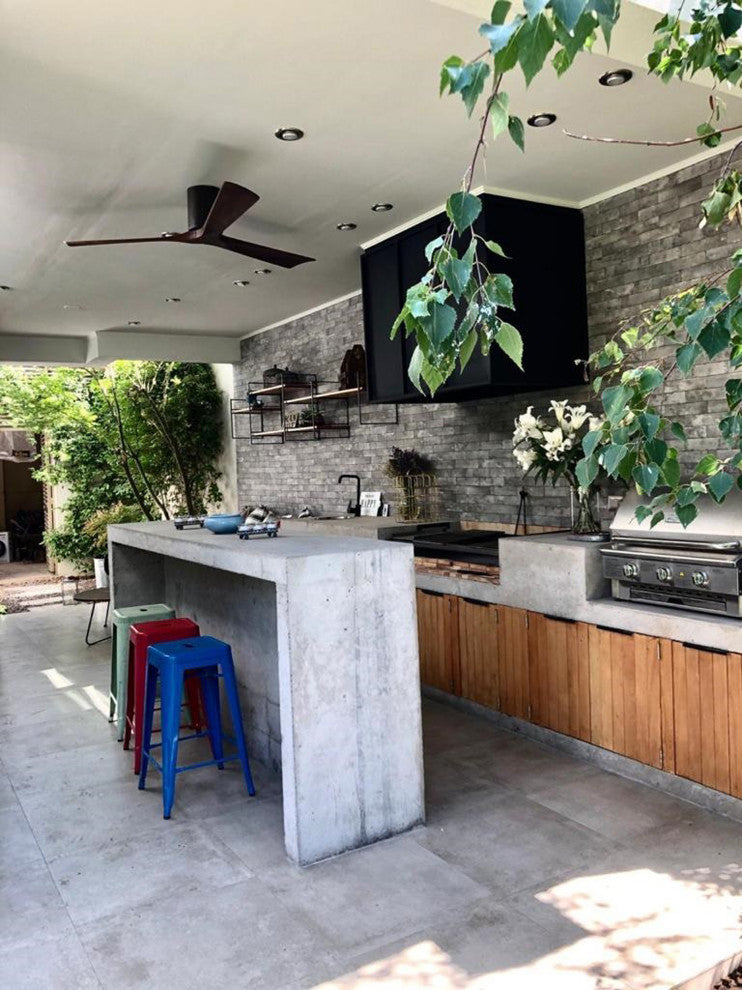 Irene-3 52" Hugger Ceiling Fan, Textured Bronze With Walnut Blades