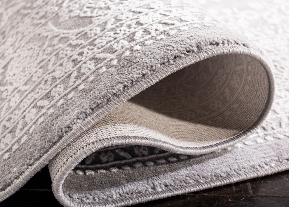 Safavieh Reflection RFT668G Rug, Light Grey/Cream, 9' X 12'
