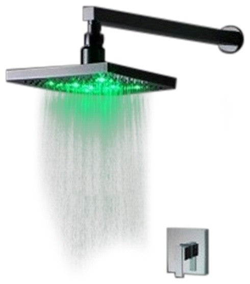 Fontana Wall Mounted LED Rainfall Shower Head