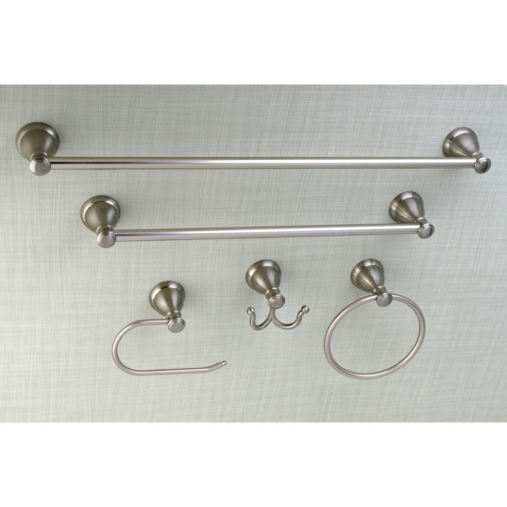 Kingston Brass 5-Piece Bathroom Accessory Set, Brushed Nickel