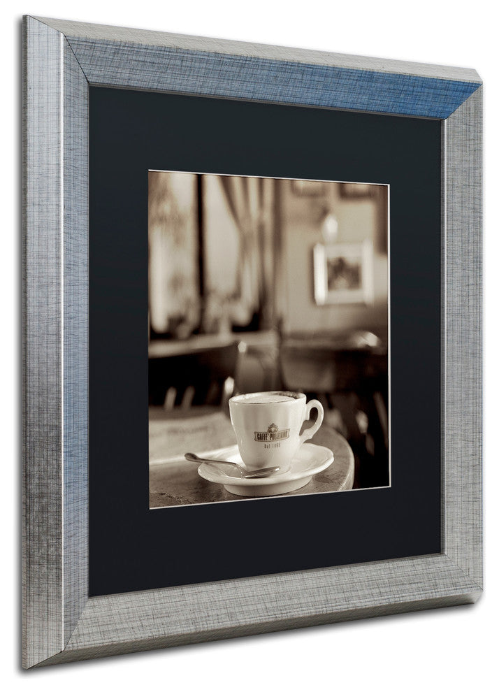 Alan Blaustein ''Tuscany Caffe IV'' Art, Silver Frame, Black Mat, 16x16