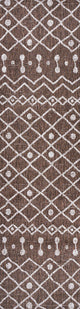 Nokat Tribal Bohemian Indoor/Outdoor Brown/Beige 2 ft. x 10 ft. Runner Rug