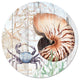 Tempered Glass Lazy Susan Shoreline Shells