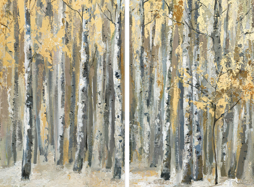Autumn Forest Diptych, 80"x60"