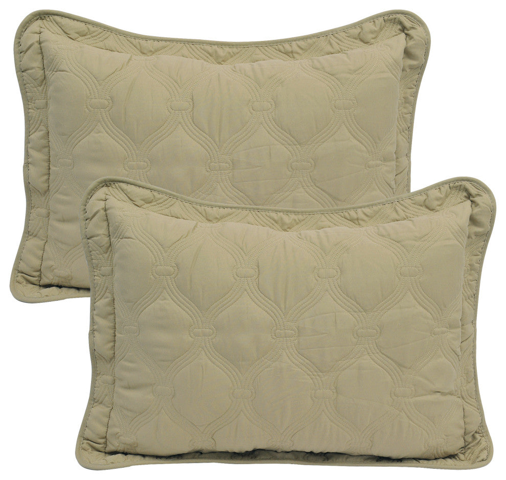 Bradly Down Alternative Quilted Bed Spread Set, Antique Bronze, Twin